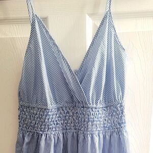 SOLD🤗Blue+White Striped Maxi Dress
